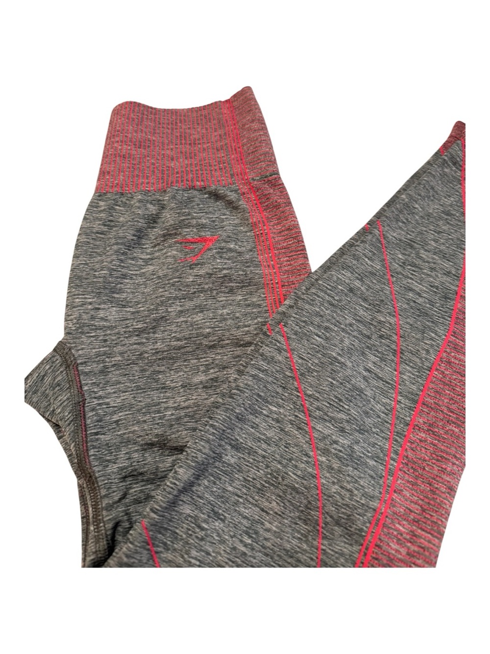 Gymshark Women’s Grey Leggings with Pink Accents